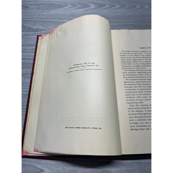 Hydraulics Engineering Book by Ernest Schoder Francis Dawson 1927 1st Edition - Picture 8 of 12